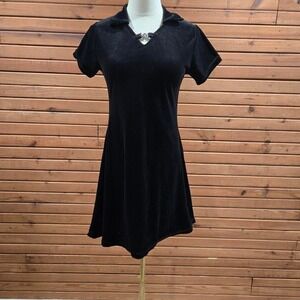 Y2K Womens Velvet Goth Mini Dress Witchy Grunge The Craft